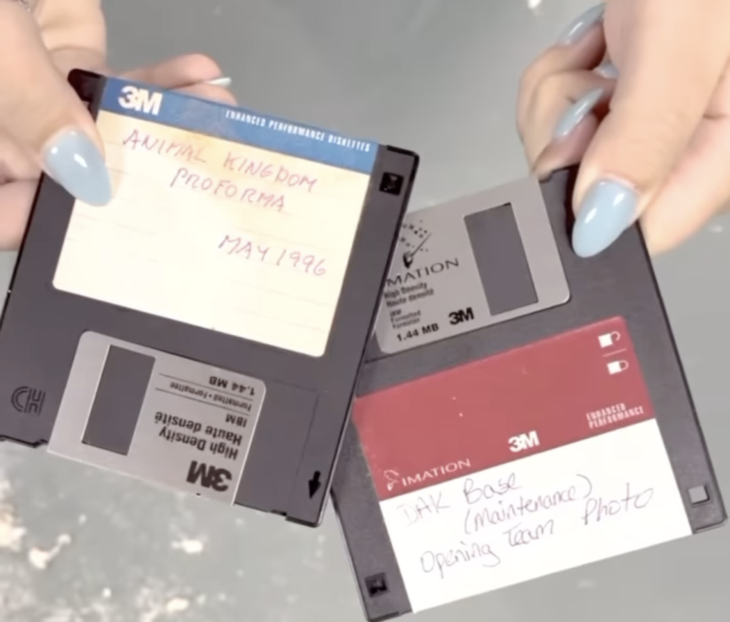 Floppy Disks from Animal Kingdom 1998 Time Capsule