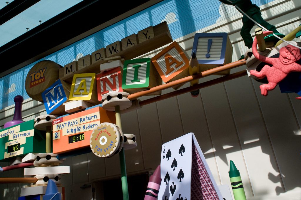 Entrada de Old Toy Story Midway Mania en Pixar Place (Crédito de la imagen: Josh Hallett)