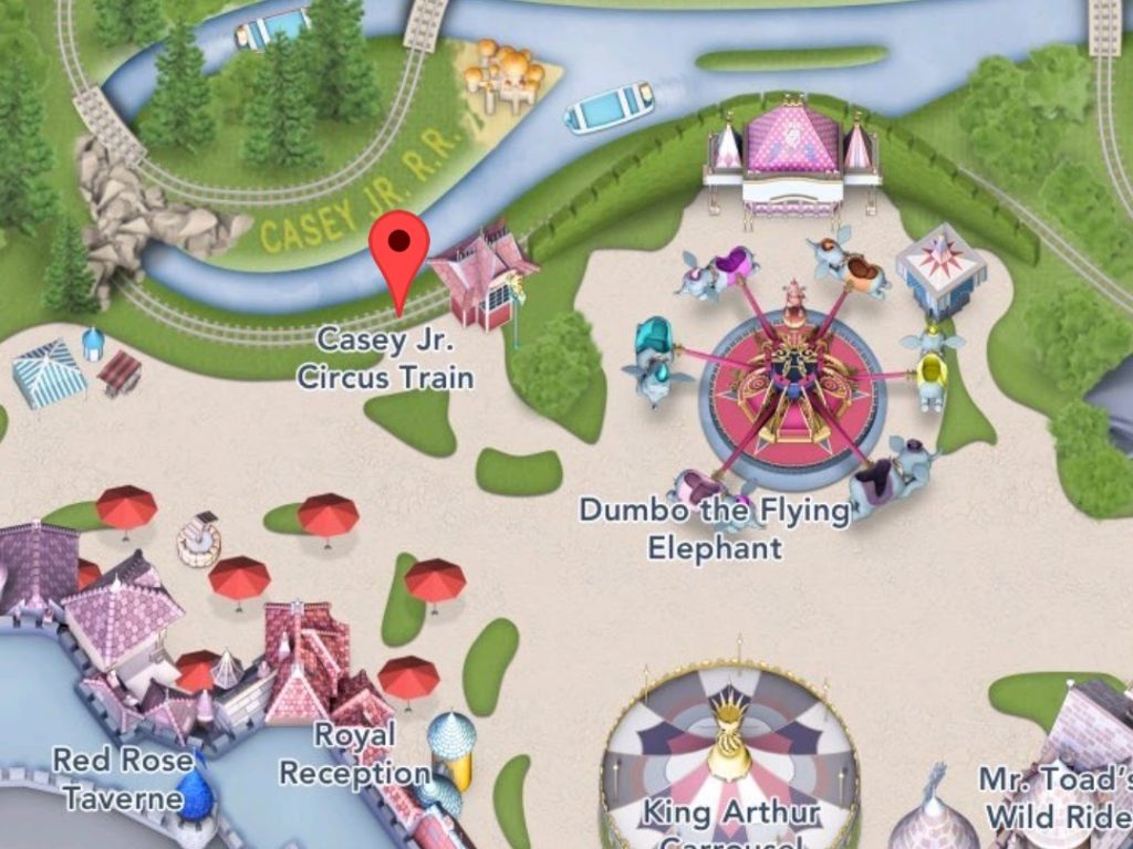 Dónde encontrar el tren del circo Casey Jr. en Disneyland