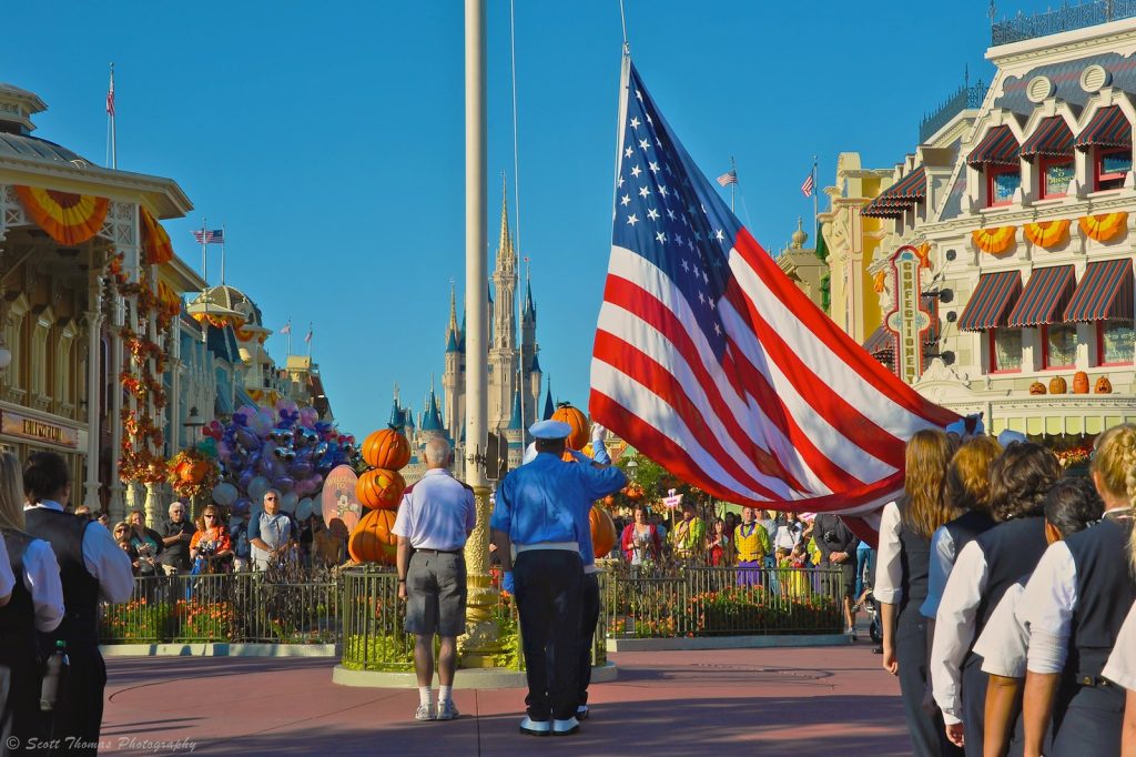 Magic Kingdom Flag Retreat ceremony