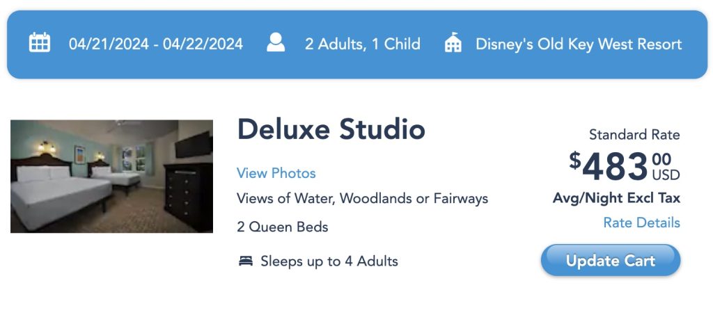 Old Key West Reservation - Disney Website