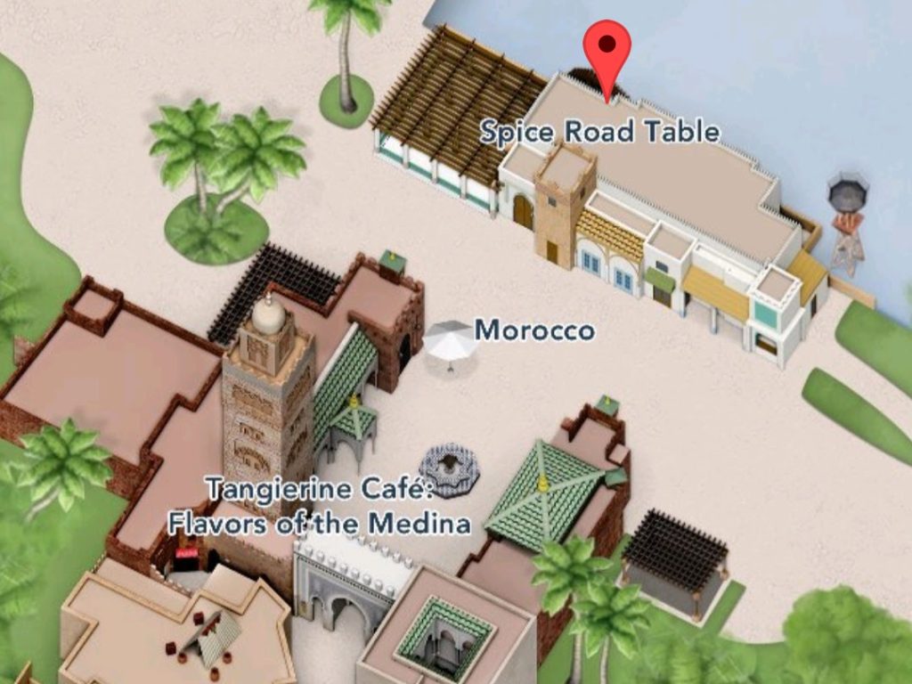Where to find Spice Road Table at Disney's EPCOT