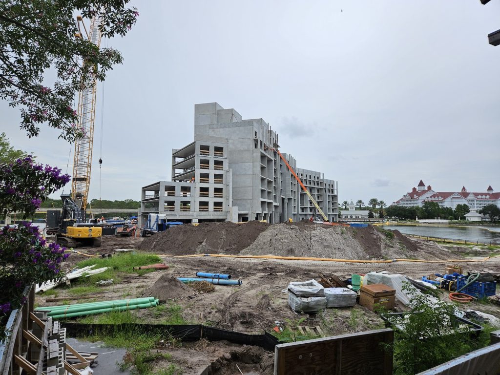 DVC Tower At Polynesian Village Resort - Side View july 2023