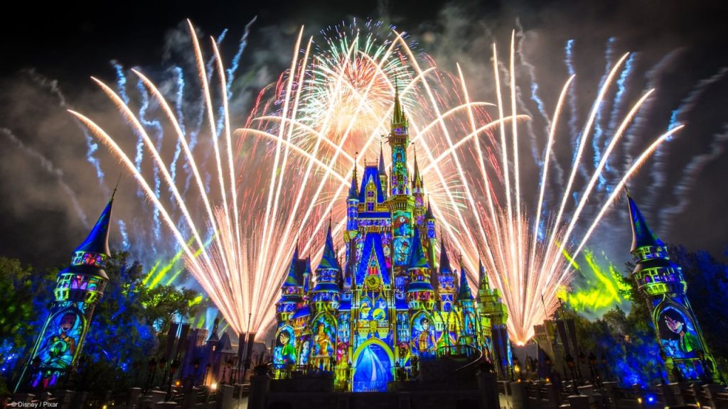 Happily Ever After fireworks show at Magic Kingdom
