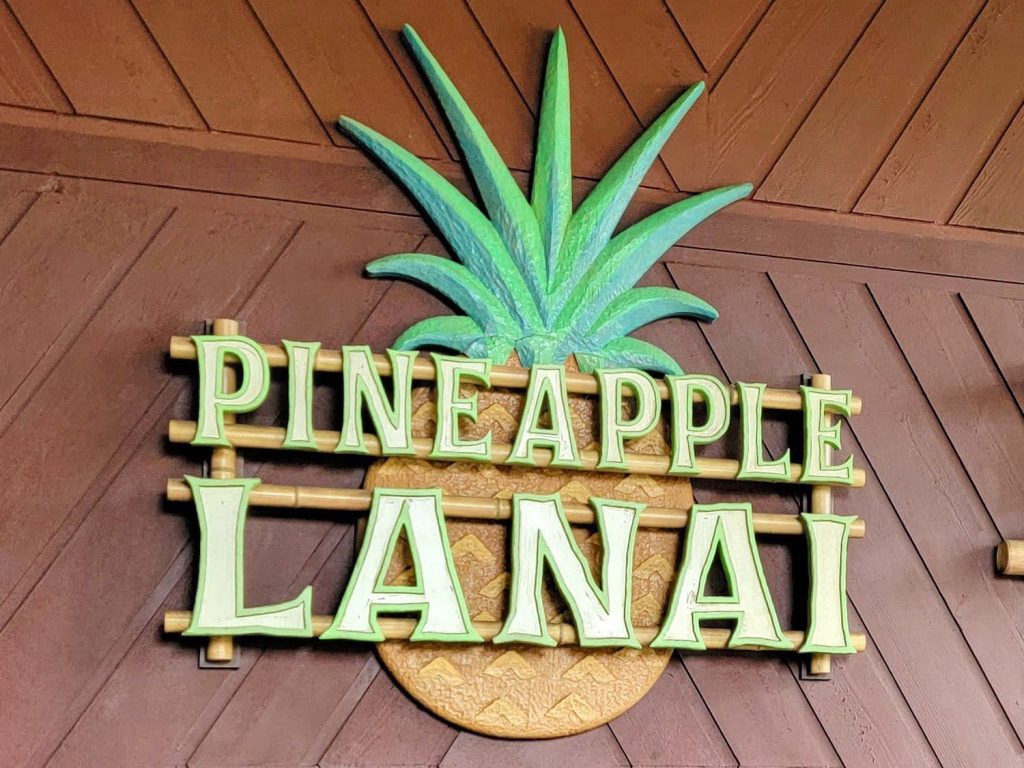 Pineapple Lanai Sign at Disney's Polynesian Villas and Bungalows