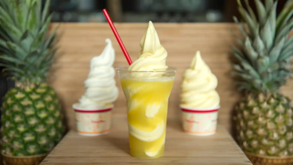 Pineapple float and Dole Whip from Pineapple Lanai