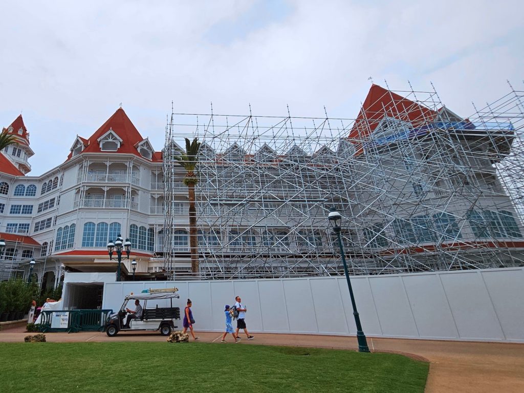 Scaffolding outside of Grand Floridian Cafe