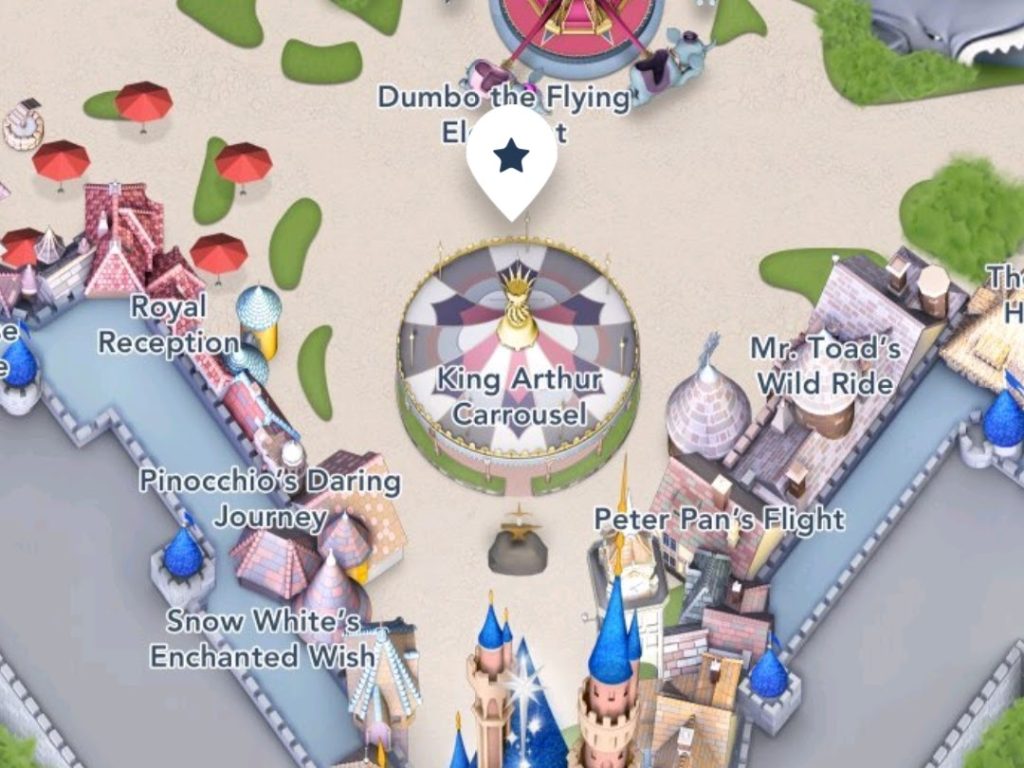 Where to find King Arthur Carrousel at Disneyland