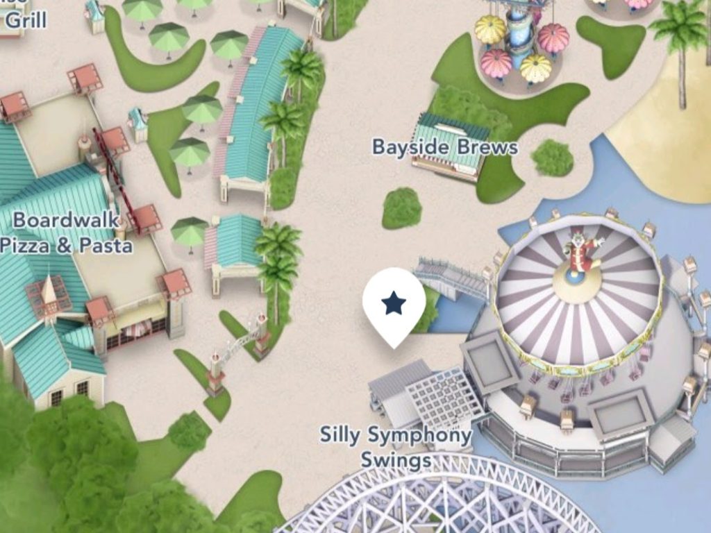 Where to find Silly Symphony Swings at California Adventure