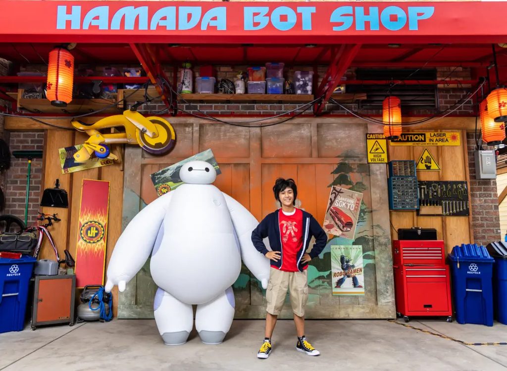 Baymax & Hiro Meet & Greet At The Hamada Bot Shop