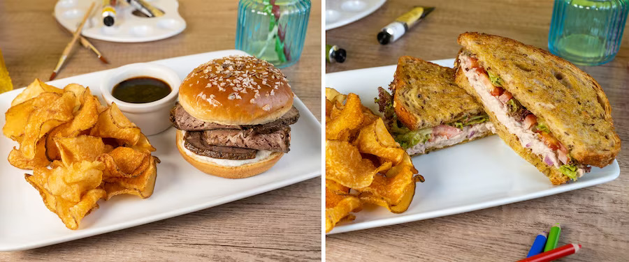 Beef on Weck and Tuna Salad Sandwich from The Artist’s Palette At Saratoga Springs