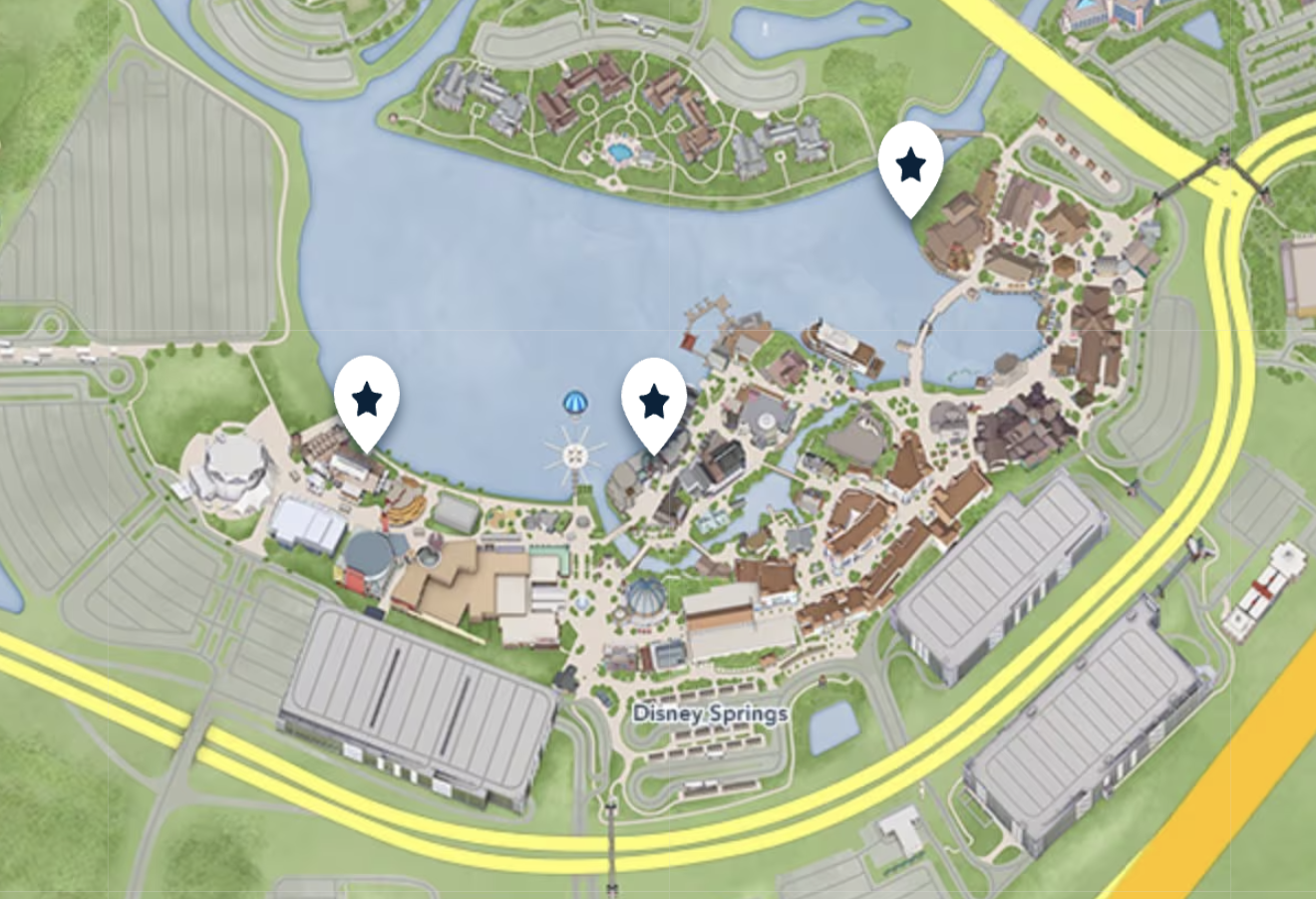 Disney Springs Boat Launch Map