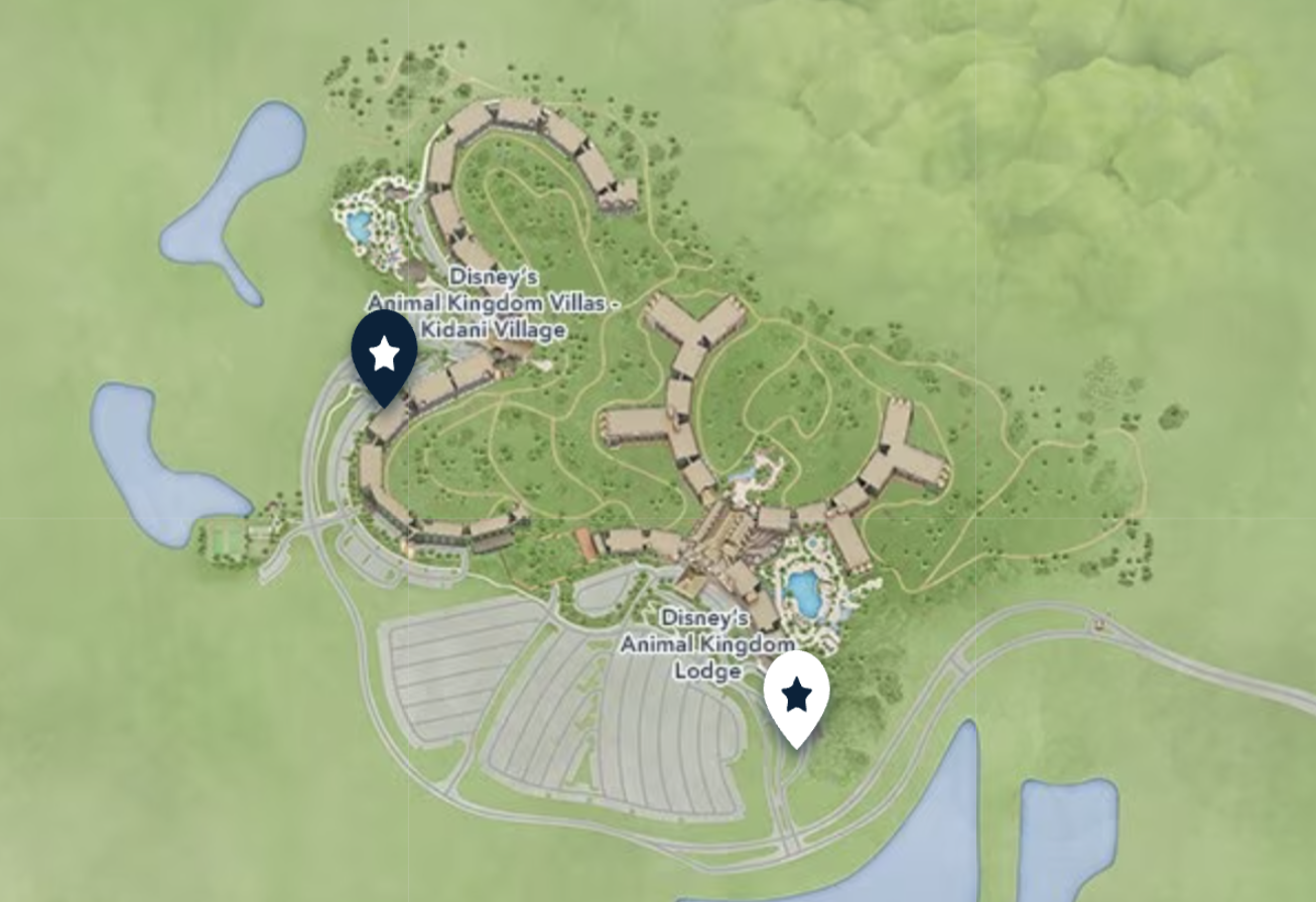 Disney's Animal Kingdom Villas Bus Stop Map