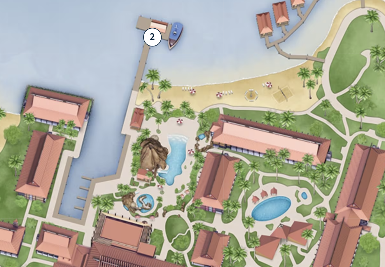 Disney's Polynesian Village Resort Boat Launch Map