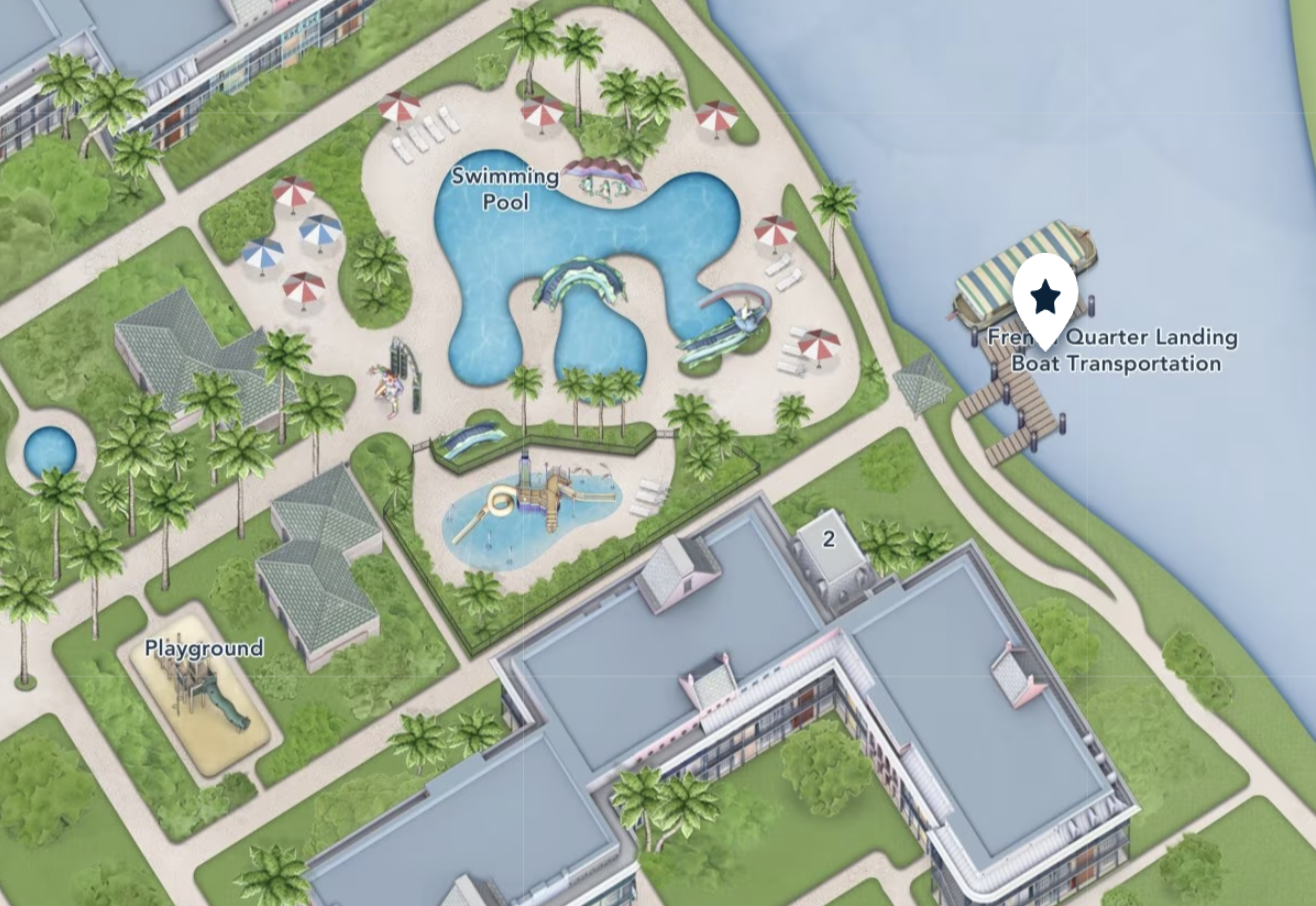 Disney’s Port Orleans Resort - French Quarter Boat Launch Map