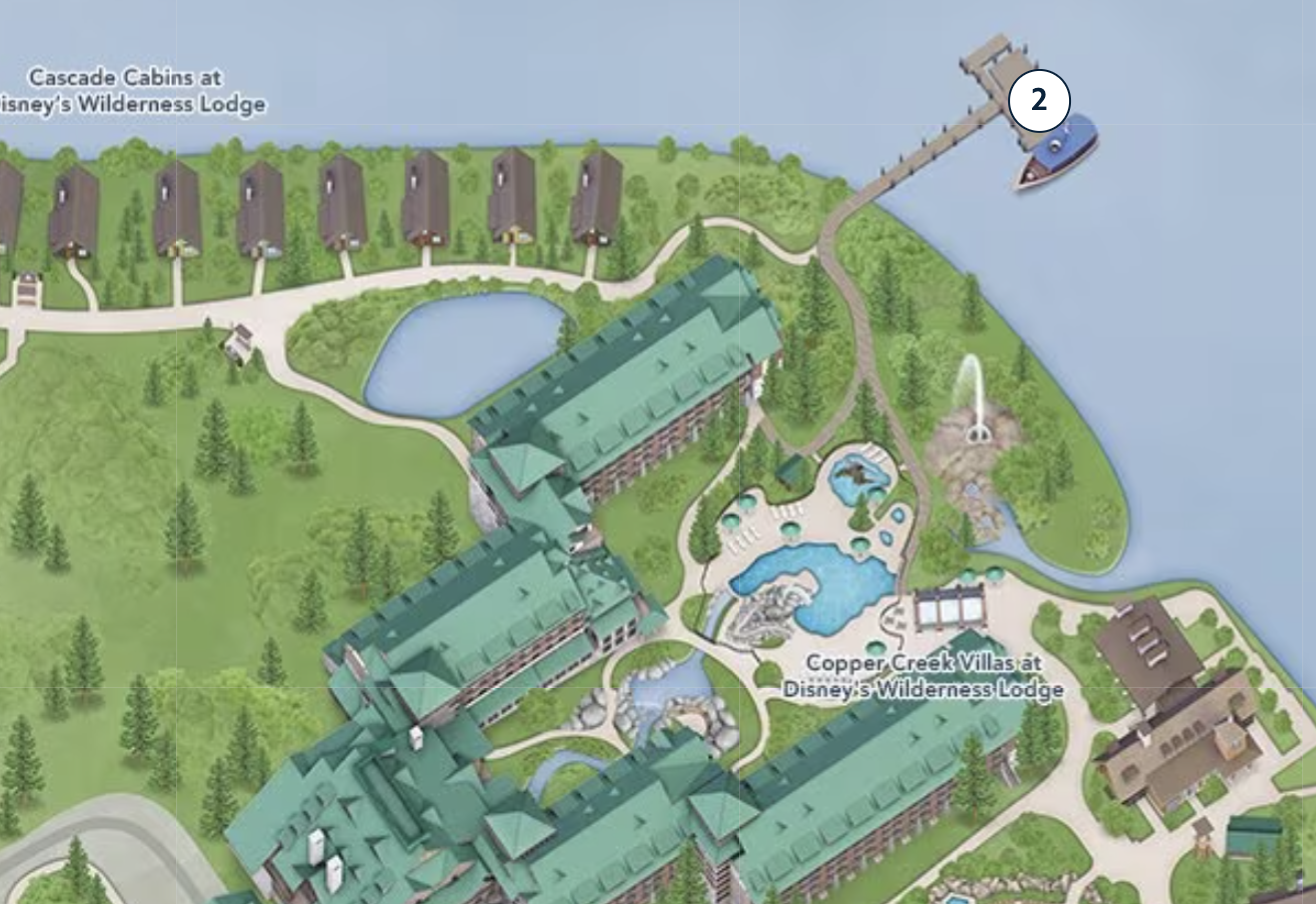 Disney's Wilderness Lodge Boat Launch Map
