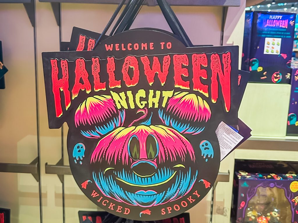 Mickey Mouse Halloween Light-Up Door Plaque. Photo: Emily Murray.