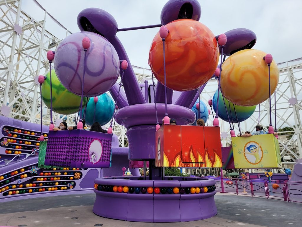 Inside Out Emotional Whirlwind Ride Vehicle - Close Up