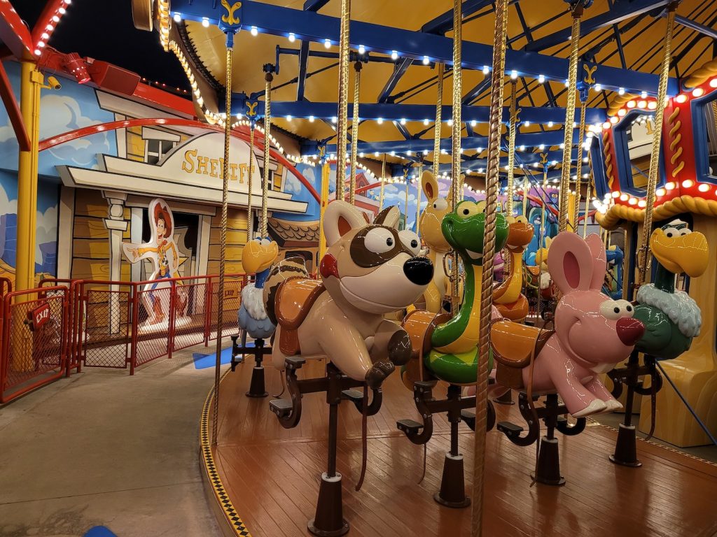 Jessie's Critter Carousel at Night