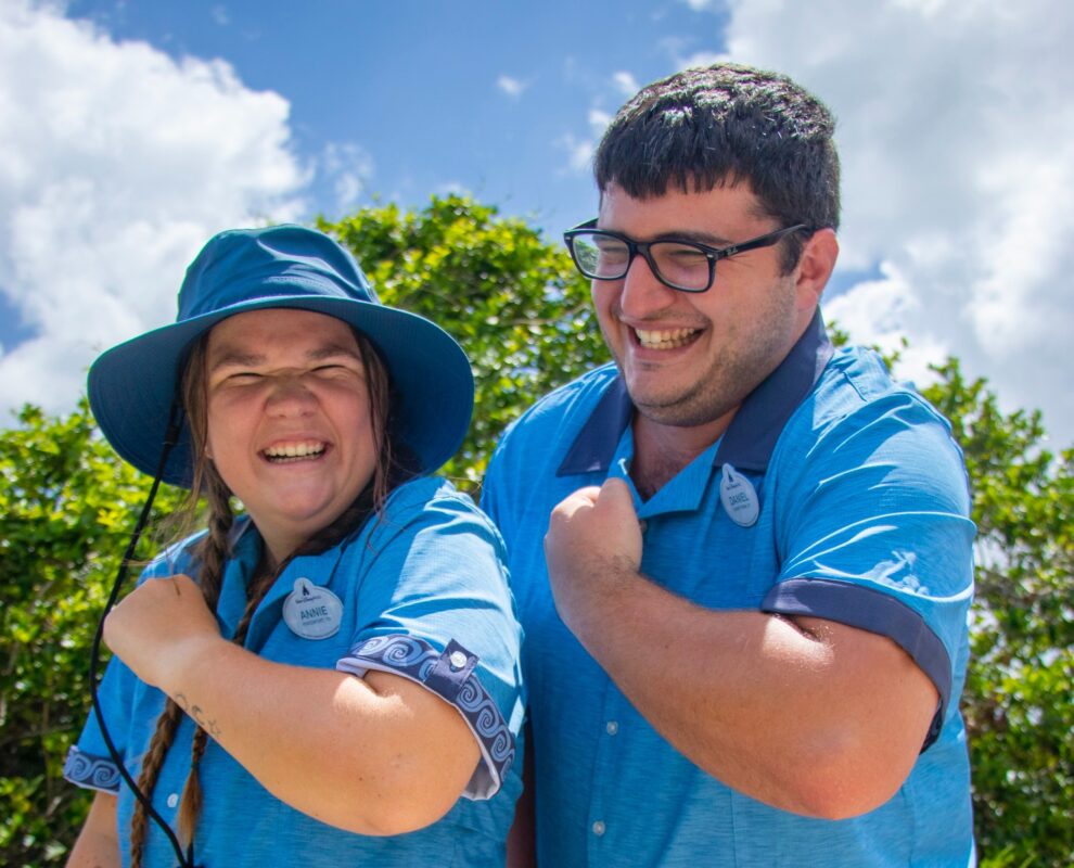 The new environmentally-friendly Cast Member costumes for Journey of Water