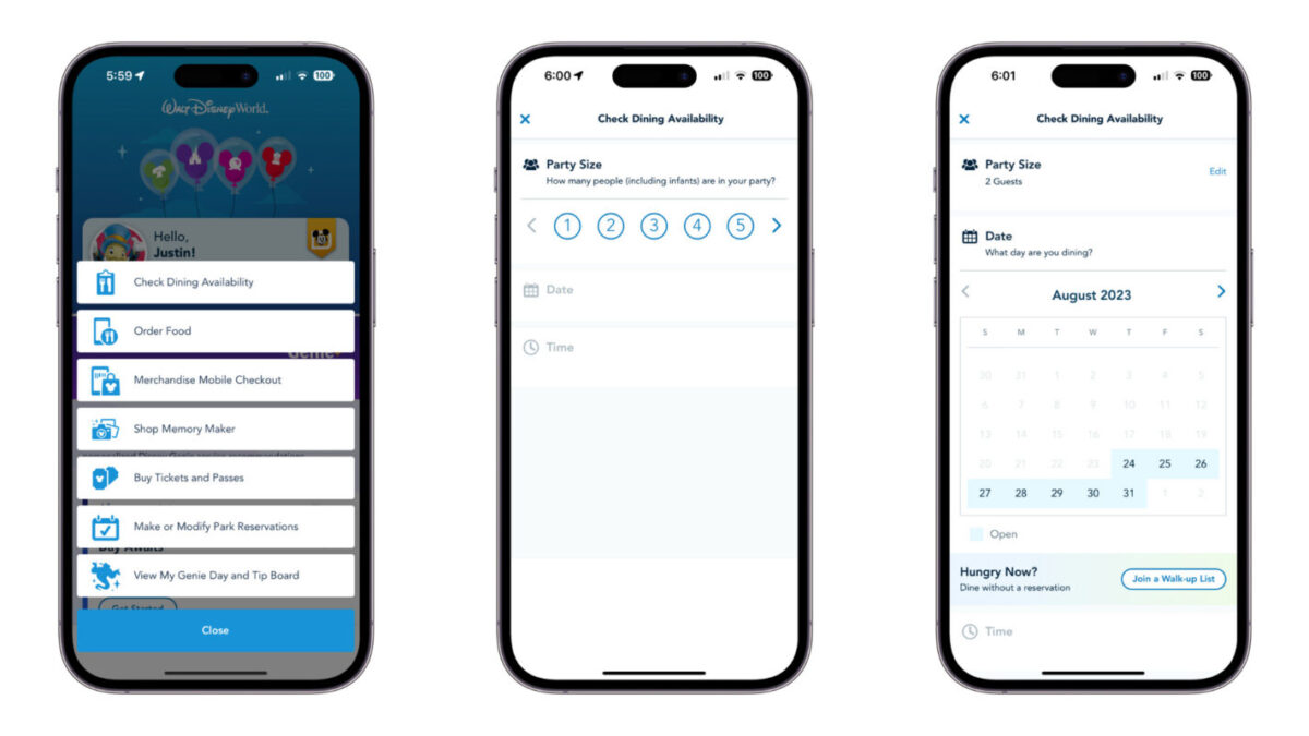 Sistema actualizado de reservas de comidas de Walt Disney World 2