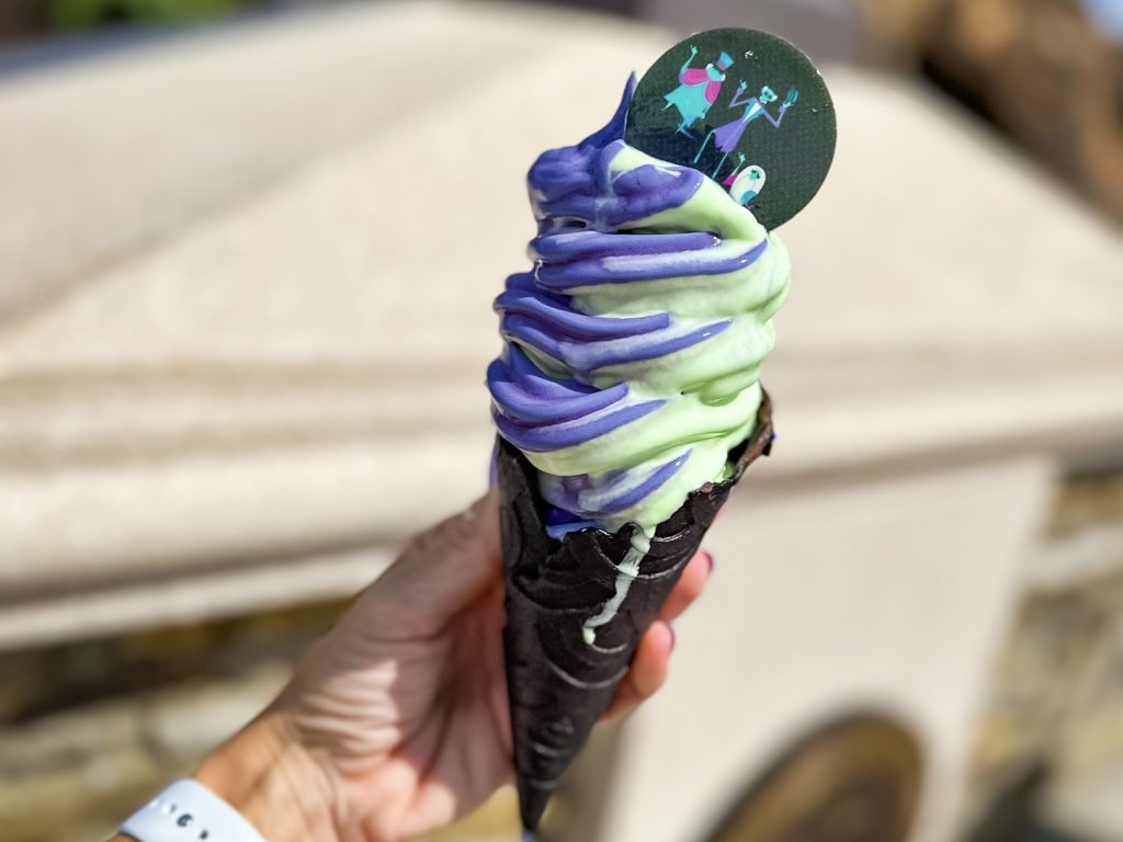 Haunted Mansion Cone, photo by DisneyForFoodies