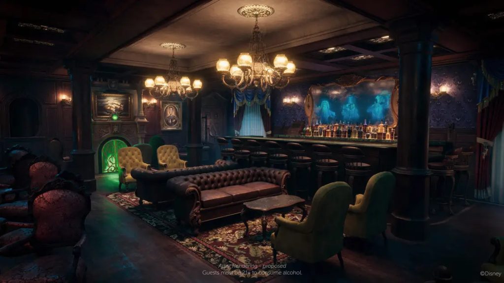 Disney Treasure Cruise Ship To Debut First-Ever Haunted Mansion Bar ...