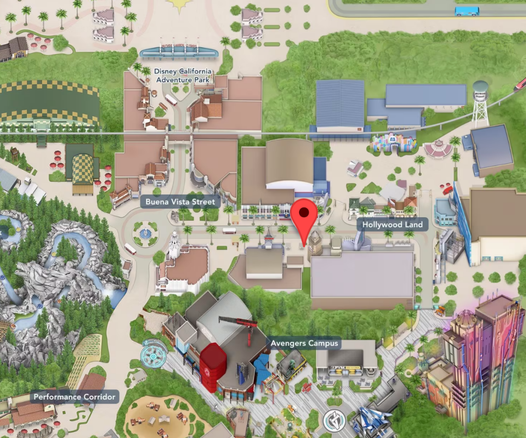 Philharmagic on Disneyland Map