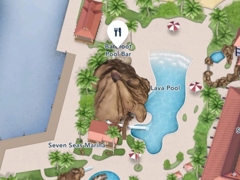 Where to find Barefoot Pool Bar at Disney’s Polynesian Villas & Bungalows