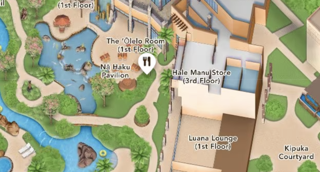 Dónde encontrar la habitación 'Ōlelo en Aulani, A Disney Resort & Spa