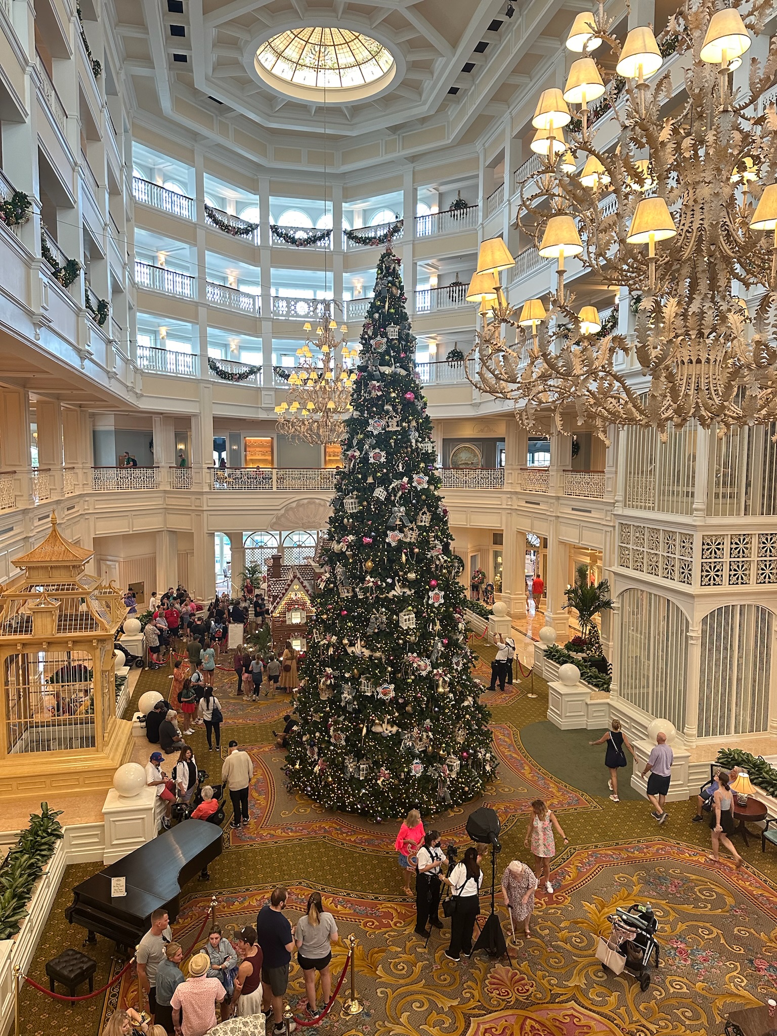 Christmas Tree Graces The Lobby Of Disney's Grand Floridian Resort