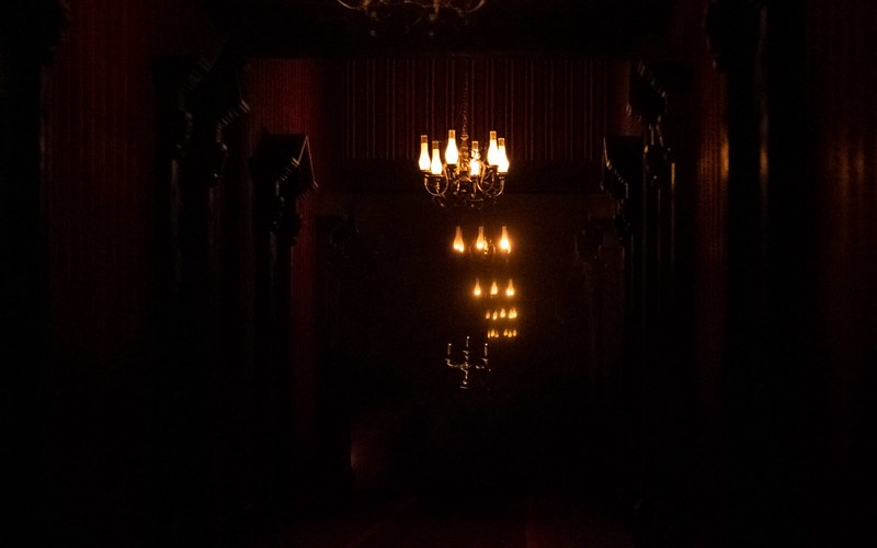 Endless corridor in the Haunted Mansion