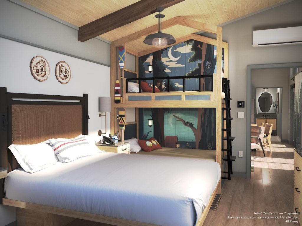 The Cabins at Disney's Fort Wilderness Resort Bedroom Concept Art