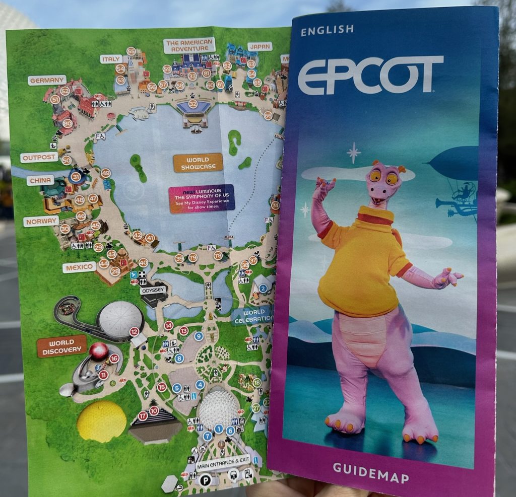 Updated EPCOT Park Map