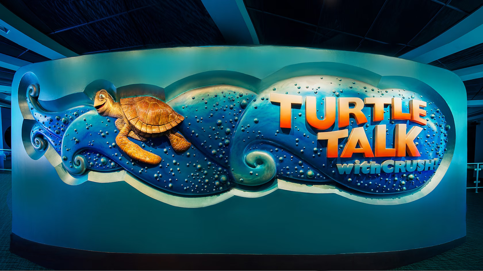 Turtle Talk With Crush Sign EPCOT