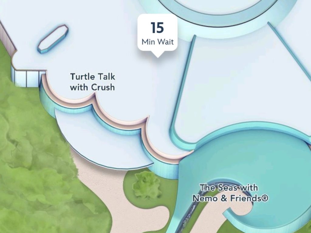 Where to find Turtle Talk with Crush at EPCOT