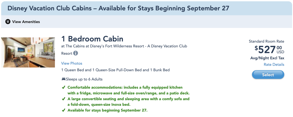 Disney Vacation Club Cabins – Available for Stays Beginning September 27