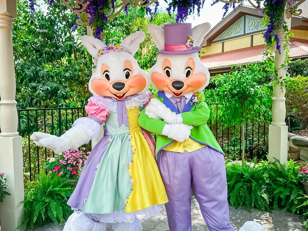 Mr. and Mrs. Bunny at Magic Kingdom.