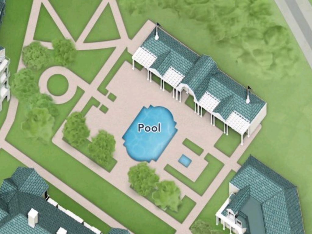 Rose Garden Courtyard Pool at BoardWalk Villas