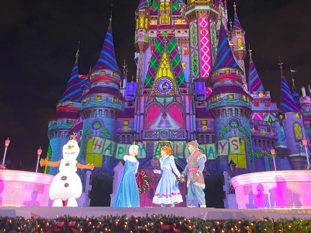 Frozen Characters at Cinderella Castle. 