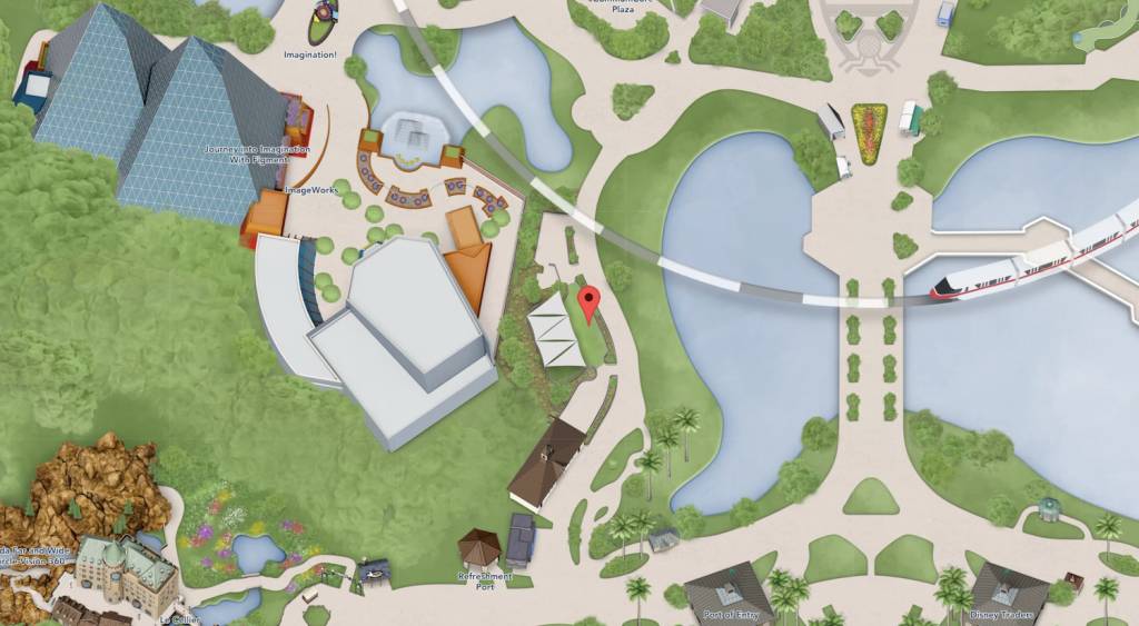 Rose Walk Picnic Area EPCOT Map