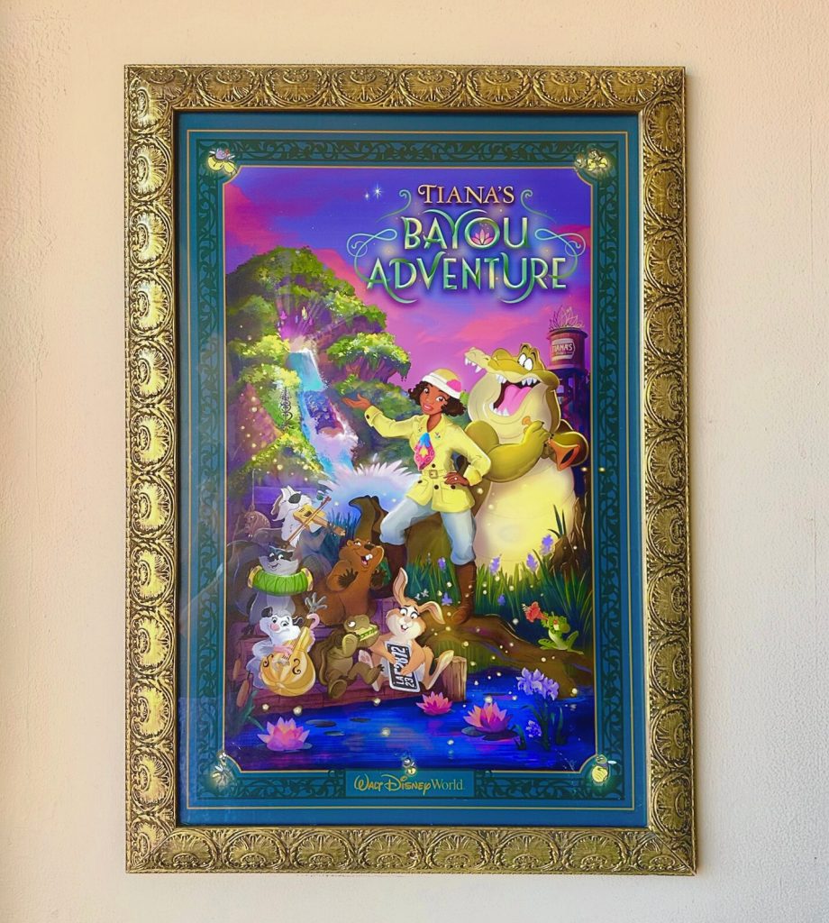 Tiana’s Bayou Adventure attraction poster