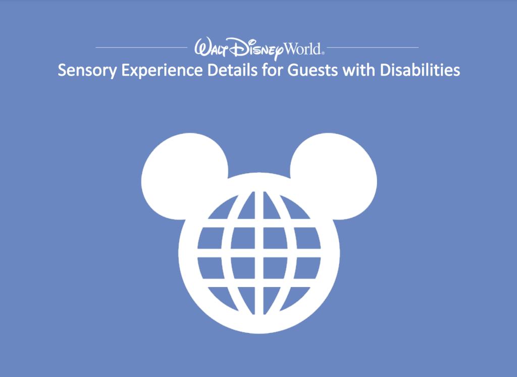 Walt Disney World Resort Sensory Experience Details for Guests with Disabilities