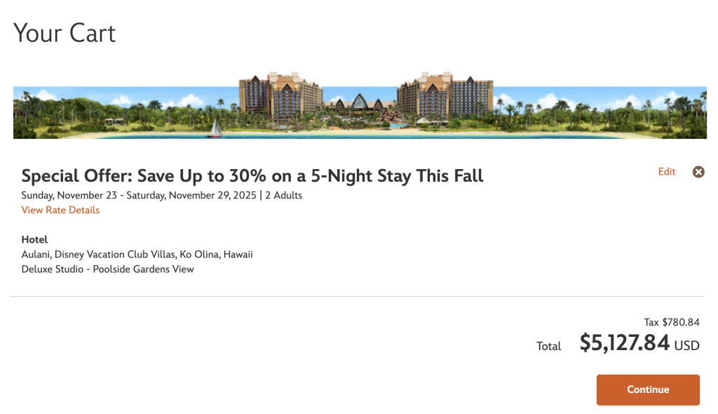11-23 to 11-29 direct disney aulani