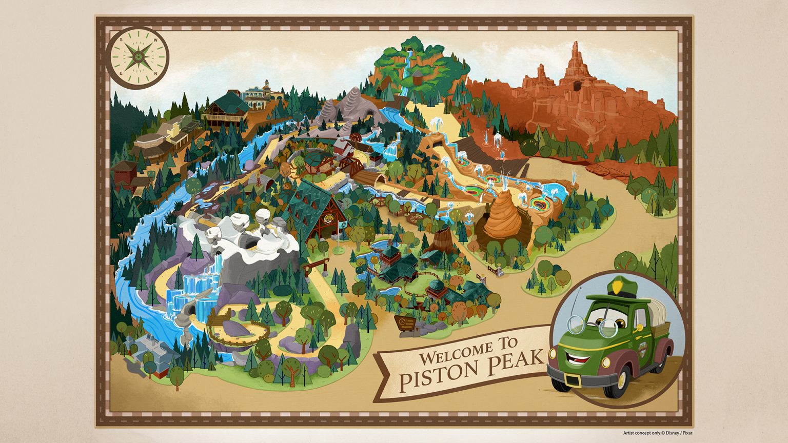 Construction Progress for Piston Peak National Park at Magic Kingdom ...