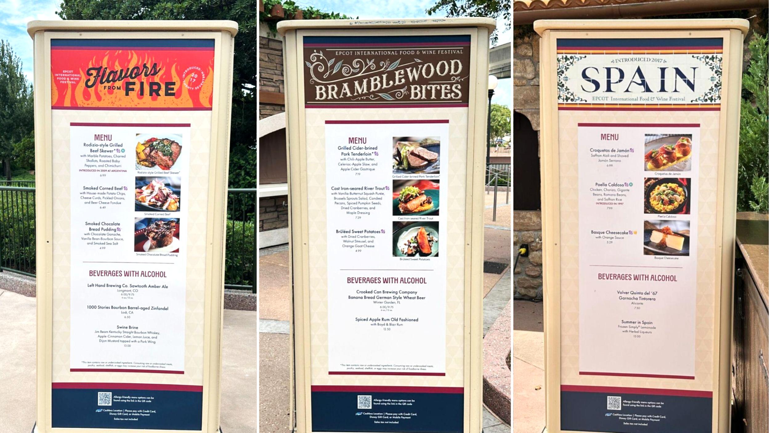 2026 EPCOT Food & Wine Festival Booth Menus