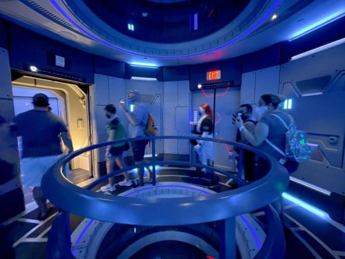 There are two "Space Elevators" that take guests up to the dining area of Space 220 (Photo from Instagram: @disneyforfoodies).